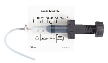 Seringue à piston vissant modèle (Loi de mariotte) JEULIN REF 252051